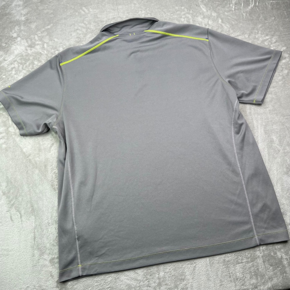 Nike Tour Performance Golf Polo Shirt Mens 2XL Grey Geometric Chevron Stretch - Picture 3 of 10